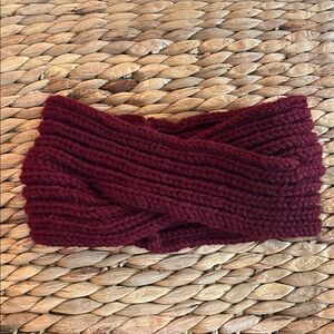 Urban Outfitters Deep Red Knit Headband